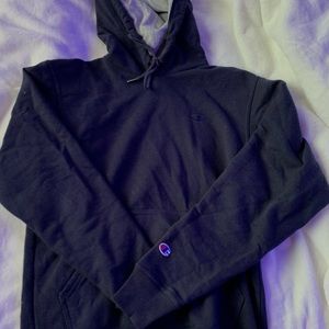CHAMPION DARK BLUE HOODIE SIZE SMALL